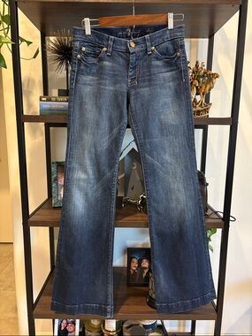 7 for All Mankind Dojo Wide Leg Low Rise Jeans Size 27 Retro Y2K